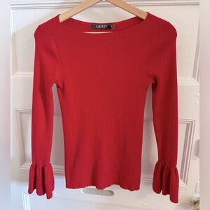 Ralph Lauren Ruffle Longsleeve Blouse